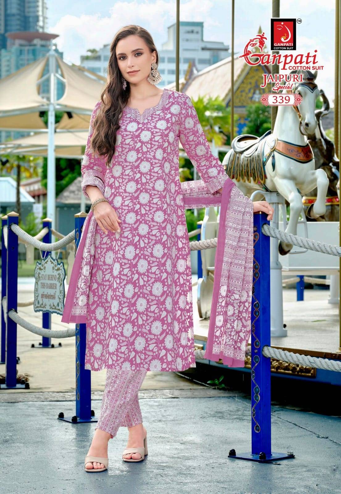 Ganpati jaipuri special vol-16 cotton wholesale dress material
